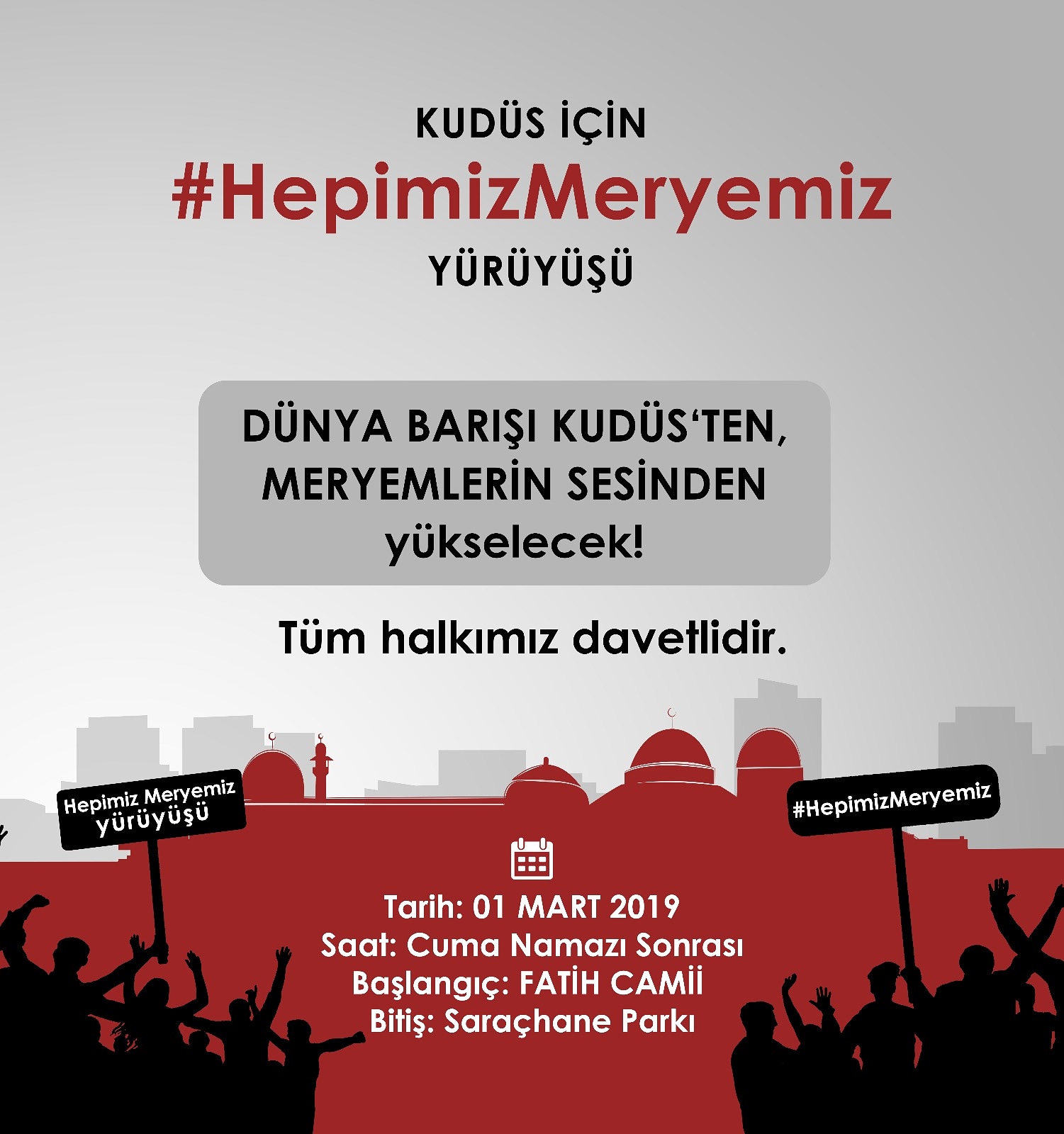 DÜNYA BARIŞI KUDÜS'TEN YÜKSELECEK: “HEPİMİZ MERYEMİZ”