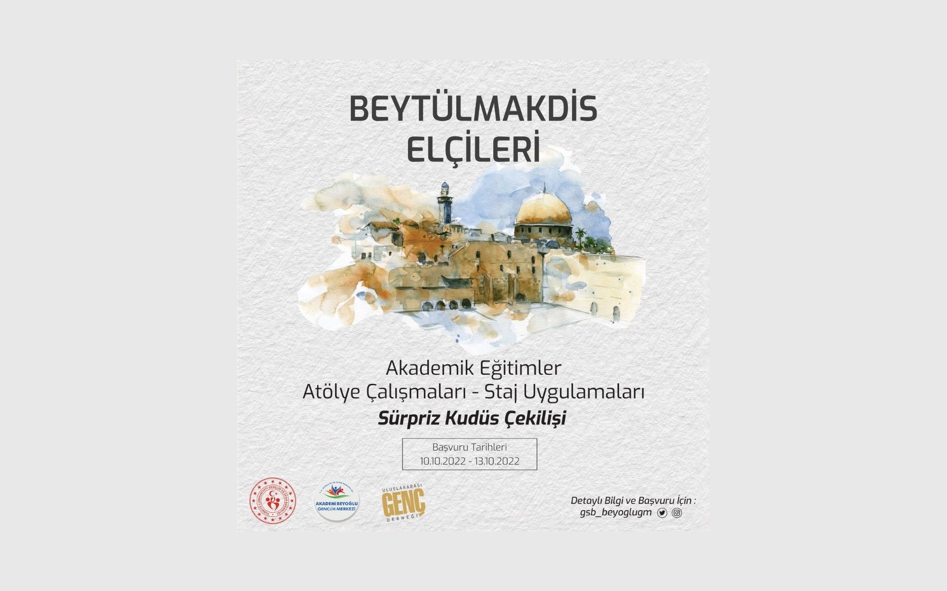 "BEYTÜLMAKDİS ELÇİLERİ" PROJESİ YENİDEN BAŞLIYOR